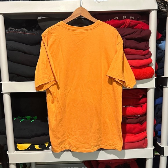 Vintage Y2K Tropical Bird Cocktail Funny Joke Orange Mens Large Shirt - Picture 4 of 4